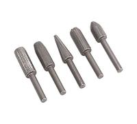 Generic Die Grinder Bits, 5Pcs Tungsten Steel Alloy 6mm Shank Rasp Files Set Burr Set Stone Carving for Wood Rubber Deburring Shaping Grooving