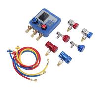 Generic Digital AC Manifold Gauge Set Efficient Dual Pressure Test Measurement For R410A R32 R134A R22 Refrigerants Recharge Brass Fittings 10 PCS Parts For Automotive Air Conditioning Servicing