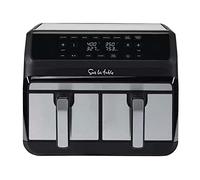 Generic Digital Air Fryer - 1700W, Dual 3.8L Baskets, 7 Functions, Sync Finish, Black, Stainless Steel, Aluminium, Plastic