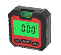 Generic Digital Angle Gauge High Accuracy Level Box Backlit LCD Protractor for Car Mechanics Craftspersons Portable Design (Red)