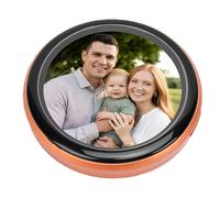 Generic Digital Brand Rechargeable HD Touch Screen Pin with 7 Color Lights for Image and Video GIF Playback for Anime Conventions (Orange)
