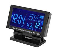 Generic Digital Car Clock and Thermometer with Hygrometer for Vehicles and Homes 12/24V ABS Material