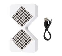 Generic Digital Hourglass Multi Functional Decorative Electronic Hourglass Timer for Daily Timing Reminder, Li Battery, Suitable for Various Scenes (White)