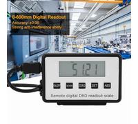 Generic Digital Linear Scale LCD Readout Kit for Milling Machines Lathes, Accurate 0-600mm Remote DRO Linear Scale for Woodworking Metalworking, Convenient Display for Workshop Professionals