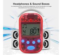 Generic Digital Mini Metronome Compact Tempo M50 for Music Practice Portable 5.5x3.2x3.5cm Plastic Black (Red)