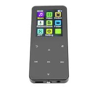Generic Digital Music Player Multifunctional Touch Screen HiFi Sound for Daily Use Lightweight Design (Black)