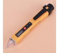 Generic Digital Voltage Detector Test Pen with Flashlight Function for Electricians, Adjustable Sensitivity AC121000V for Dark Environments Black+Red (yellow+black)