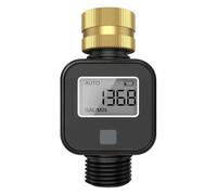 Generic Digital Water Flow Meter IPX5 Waterproof Water Consumption Measure Tool (US)