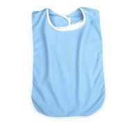 Generic Dining Bib, Adult Bib with Adjustable Strap, Clothing Protector, Elderly Bib, Mealtime Bib for Elderly, Women, Men Mealtime, Light Blue