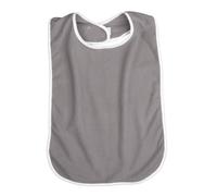 Generic Dining Bib, Adult Bib with Adjustable Strap, Clothing Protector, Elderly Bib, Mealtime Bib for Elderly, Women, Men Mealtime, Gray