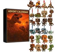 Generic Dinosaur Park Advent Calendar 2025 with 24 Surprise Figures Dinosaur Xmas Countdown Calendar for Halloween and Christmas