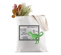 Generic Dinosaur Physics Tote Bag Dino Physics 1O1 Tote Bag Scientist gift Physicist Gift Math Teacher Gift Dinosaur Lovers gift (Dino Physics Tote EU)