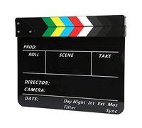 Generic Director Clapperboard Professional Acrylic Film Action Tool for Movie Video Scene Production 30x25cm