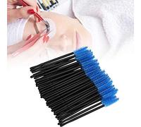 Generic Disposable 100pcs Mascara Wands Applicator Set for Easy Eyelash Makeup for Women, Plastic + Cotton, Pink/Blue/Rose Red/Black/Yellow, Portable Size, Convenient Storage for Makeup Artists and