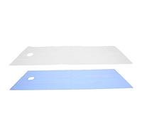 Generic Disposable Bed Sheets Soft & Breathable Polyester Covers for Beauty Salons, 2 Pieces, 200 X 75cm (White Blue)