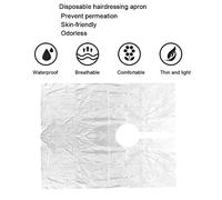 Generic Disposable Hair Cutting Dyeing Cape 50pcs Hairdressing Gown Apron for Prevention of Clothes Getting Dirty 64 X 82cm for All Types of People