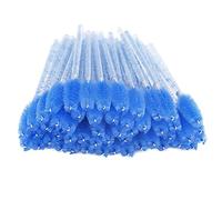 Generic Disposable Nylon Makeup Brush Mascara Wands Eyelash 50pcs Portable Brushes for Traveling Non- Eyebrow Applicable Scene: Makeup Tool Pink (Dark Blue)