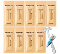 Generic Disposable Razor Kit; 10Pack Individually Wrapped Travel Disposable Razors With Shave Cream; Unisex; White, Black; Women; Travelers, Busy Individuals