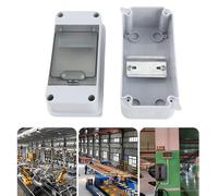 Generic Distribution Protection Box, Transparent Cover Durable ABS Electronic Distribution Box Windproof Impact for Marine Electrics (HT-3 Way)