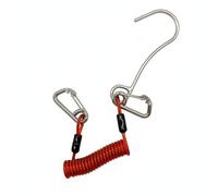 Generic Diving Hook Scuba Hook Current Hook Spring Rope Lanyard With 316 Stainless Steel And TPU Coated Cord For Securing To Stable Points And Maintaining , Red , S