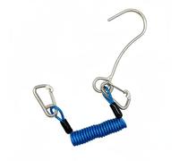 Generic Diving Hook Scuba Hook Current Hook Spring Rope Lanyard With 316 Stainless Steel And TPU Coated Cord For Securing To Stable Points And Maintaining , Blue , S