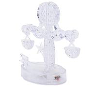 Generic DIY 3D Crystal Puzzle with Light-Up Base Educational Toy Logical Consciousness Children's Gift Crystal Color Puzzle Set for Kids Learning (Libra)