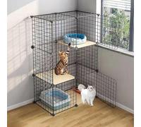 Generic DIY Cat Playpen - Detachable Indoor & Outdoor Cat Enclosure for Small Pets(75x49x109cm)