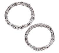 Generic DIY Crafts Material White for Holidays 2pcs Woven Rattan Wreath DIY Wreath Frame Easy Maintenance Front Door Decorations