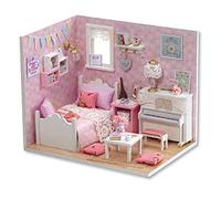 Generic Diy Doll House Miniature Wooden Dollhouse Handmade 3D Model Kit for Children Birthday Gift and Home Decor (#1)