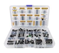 Generic Diy Electronic Projects For Assortment Chip Ic Xl 150 Pcs, Kit Circuit Integrated W/Adapters, Oscillators, Pc817 Ne555, Op Amps, Audio Processor