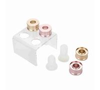 Generic DIY Lipstick Silicone Mold Eco-Friendly Lip Balm Circle Crafts Tool for Homemade Lipstick Making Kit ABS Silicone Single Hole Set for Women (Four-Hole Bracket Set)