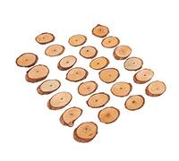 Generic DIY Pine Oval Piece for Painting and Decoration, 25Pcs Pine Oval Piece for Graffiti Writing Carving, Natural Wood, Size 2.4 X 1.6 X 0.2, Exclusive Crafts