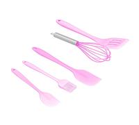 Generic DIY Silicone Kitchen Utensil Set Durable Baking Tool for Home Bakery, High Elasticity, Easy to Stir Fry for Bakers, 5Pcs (Pink 5-piece Set)