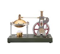 Generic Diy Steam Engine Kit，Full Metal Steam Engine Model with Boiler and Lamp Scene DIY Kit, 40PCS Retro Vertical Steam Engine Model Build Kit That Runs, Physics Experiment Set for Adults