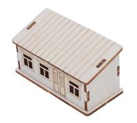 Generic DIY Wooden Cabin Model Kit with Sturdy Material and Unfinished Wood Base for Miniature Lovers, for Festive Displays and Home Decor, Beige Small Woodcraft Construction Kit