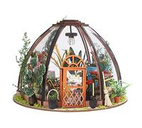 Generic DIY Wooden Flower Room Model Kit Beautiful Stereoscopic Mold for Adults and Children, 1:24 Scale Miniature Dollhouse, Basswood/Paper/Plastic, Great for Home Decoration and Gifts for 14+