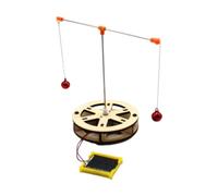 Generic DIY Wooden Science Experiment Kit Science Project Solar Powered Rotating Bell Stem 3D Wooden Puzzle Birthday Gift Assembling