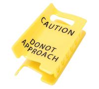 Generic Do Not Approach Sign Hair Claw Clamp Funny Yellow Caution Hair Clamp for Women Work and Daily Use Lightweight PP Material