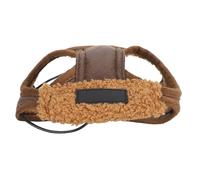 Generic Dog Aviation Hat Soft Warm Adjustable for Winter Pet Hat with Ear Flaps for Cold Weather, PU Leather Cashmere (M)