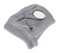 Generic Dog Beanie, Cat Helmet Dog Ear Muffs Knitted Pet Ears Snood Head Wrap Hats Warm Winter Crochet Puppy Hat For Large For Medium to Large Cats Pets (Grey)