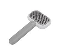 Generic Dog Brush, Mats Tangled Hair Slicker Massage Cats Dogs Brush Self Cleaning Cat Brushes For Indoor Grooming Tool For Pets with Long or Short Hair (Grey White)