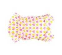 Generic Dog Clothes, Doll Collar, Pet Dress, Comfortable to the Touch, Heart Pattern, Skin-friendly, Daily Life, Walking (Yellow Heart M)