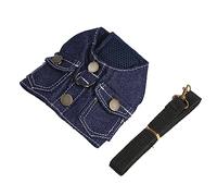 Generic Dog Jean Jacket, Cat Harness Dog Harness Girl Boy Puppy Clothes with Nylon Leash Breathable Denim Vest for Small, Medium, Large, Cats (M)
