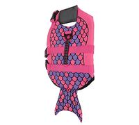 Generic Dog Life Jacket Safety Adjustable Pet Floatation Life Vest Handle for Boating Bright Colors for Easy Saving Suitable Dogs Polyester Pearl Cotton (M)