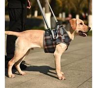 Generic Dog Lift Harness, Professional Adjustable Skin Friendly Dog Assist Sling Blue Plaid Detachable Hand Grip Polyester for Outdoor (XL (30-40kg / 66.1-88.2lb Recommended))
