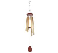 Generic Dog Memorial Pet Memorial Wind Chime Pine Wood Durable Easy to Install Soothing Melody (Gold, 37 Inch)