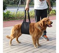 Generic Dog Rehabilitation Support Harness, Durable and Soft Lifting Aid for Canines, Perfect for Injured and Elderly Dogs, Multiple, Made of Polyester, Black (M)