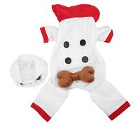 Generic Dog Santa Costume, Dog Santa Outfit Comfortable Pet Warm Clothes Christmas Hat Clothes Set Jumpsuit Apparel Boy Christmas Outfit for Small Medium Cats Party Cosplay (M)