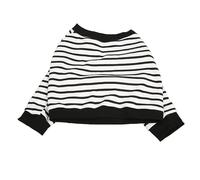 Generic Dog Shirt Shrink Resistant Soft Elastic Long Sleeve Thick Padding Dog Pajamas Black White Stripe Prevent Pet Licking (7XL)