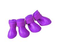 Generic Dog Silicone Boot Non Slip Soft Rainshoes for Dogs Perfect for Rainy Days 4 Pack (M)